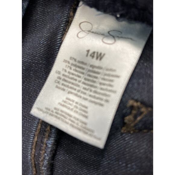Jessica Simpson Jeans Womens Size 14W Kiss Me Super Skinny Dark Wash Denim - Picture 5 of 13